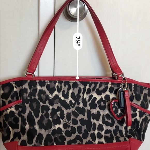 COACH OCELOT LEOPARD CARRIE PARK TOTEBAG - Picture 6 of 16